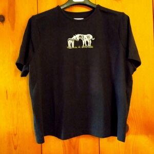 CJ Banks Knit Zebra Applique Top with Sequin Detail